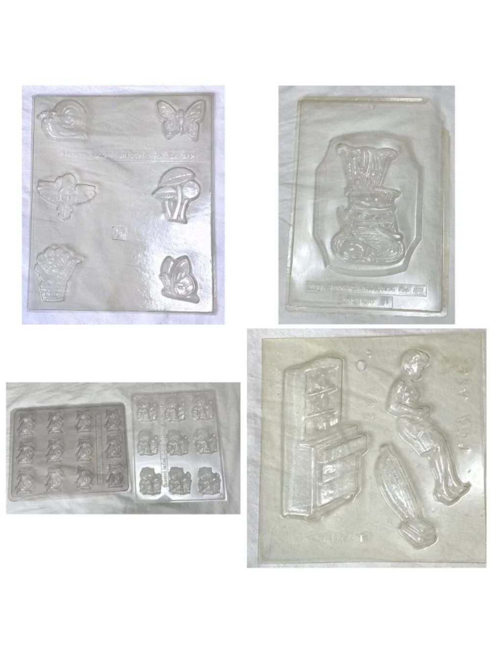 Vintage 1980s Chocolate Candy Soap Craft Molds Lot Mickey Wilton Sugar Showcase